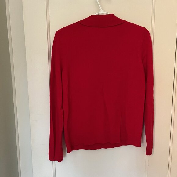Red Wool Polo Size Small - Picture 2 of 3